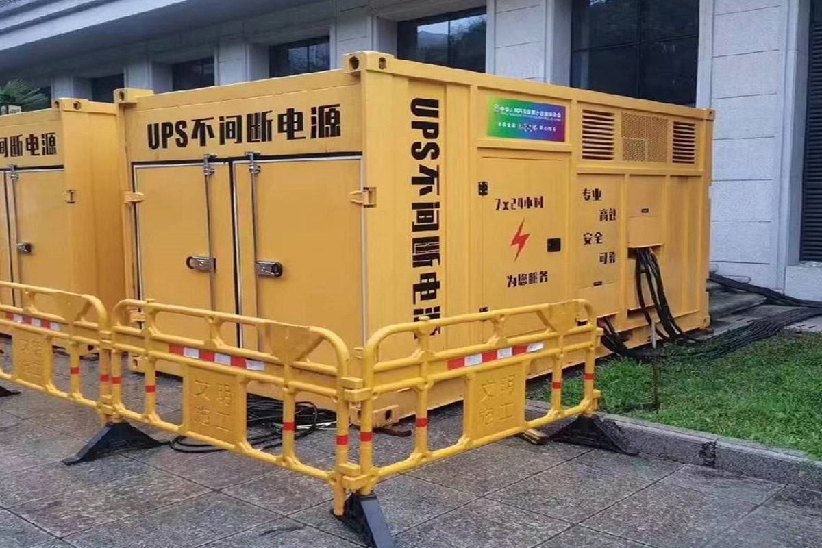 牡丹发电机租赁施工现场